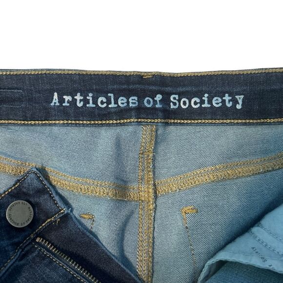 Articles of Society Katie Skinny Crop Helsinki Blue Distressed Size 27 - Picture 4 of 11